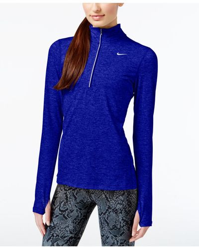 nike half zip blue