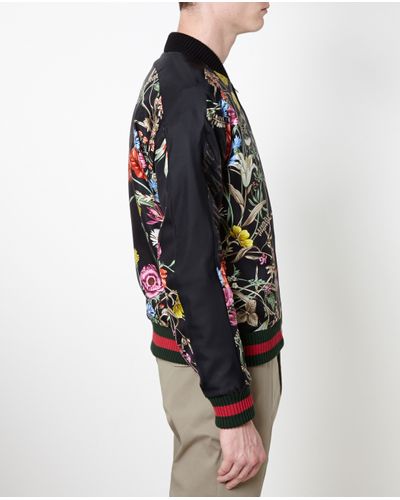 gucci floral bomber