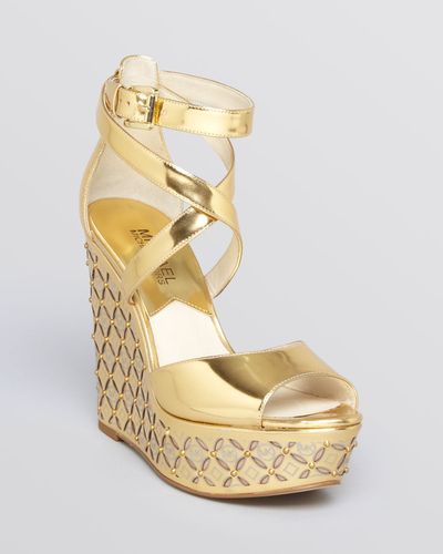michael kors gold plated sandals