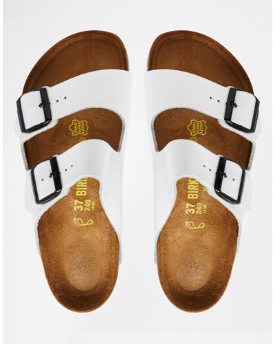 birkenstock arizona white patent