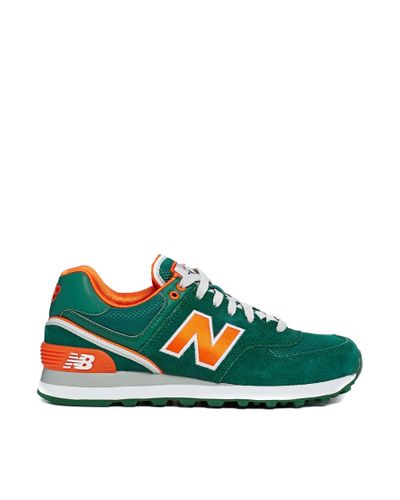 New Balance Green/Orange 574 Stadium 