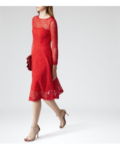 reiss ruby floral dress