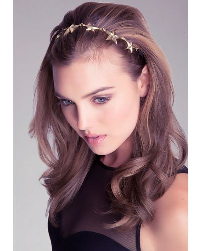 Bebe Star Soft Headband In Gold Metallic Lyst Bebe Star Soft Headband In Gold Metallic Lyst