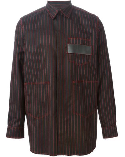 Givenchy Boxy Pinstripe Shirt in Red for Men - Lyst