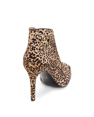 cheetah peep toe booties