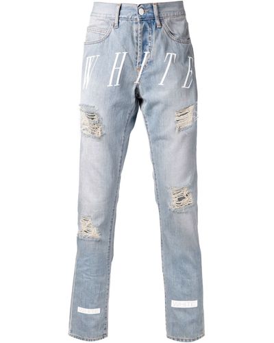 off white striped jeans