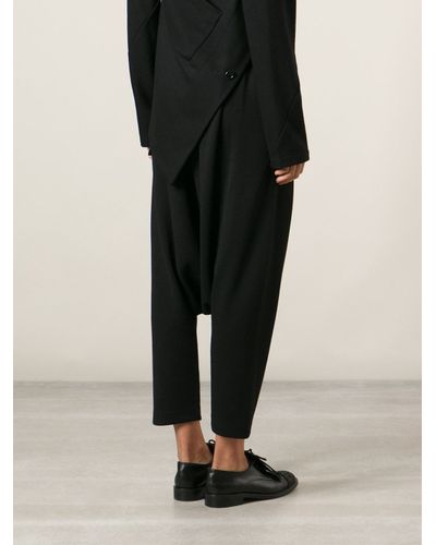 comme des garcons drop crotch pants
