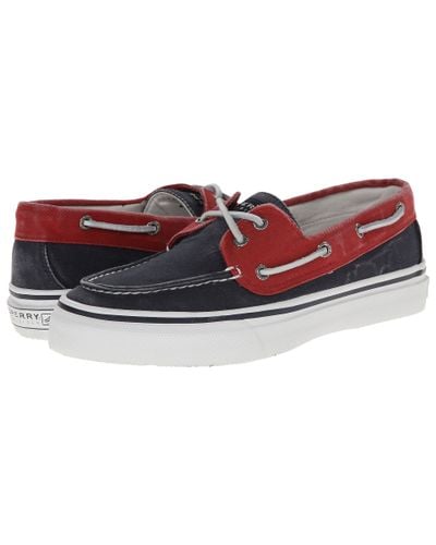 Red white blue sperry topsiders Clearance