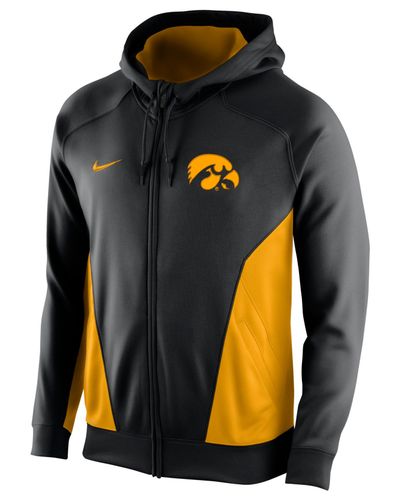 Nike Men'S Iowa Hawkeyes Performance Hero Full-Zip Hoodie in Black/Gold ...