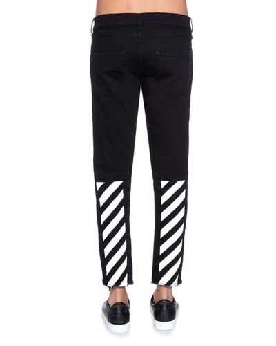 off white striped jeans