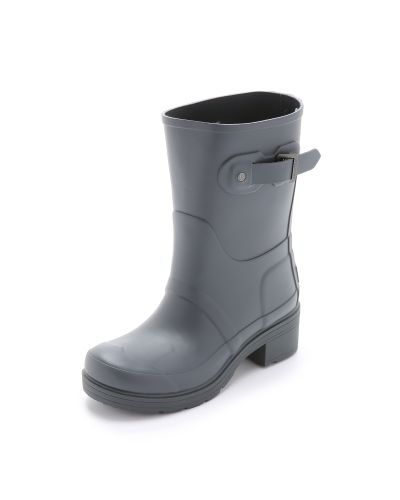 dark grey hunter boots