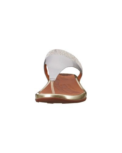 Fitflop banda micro crystal toe post pale gold | 6pm