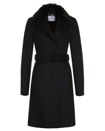 BOSS by HUGO BOSS Coat In A Wool Blend With Cashmere: 'cepina1' in Black -  Lyst