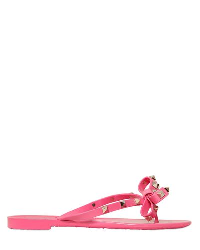 valentino pink flip flops