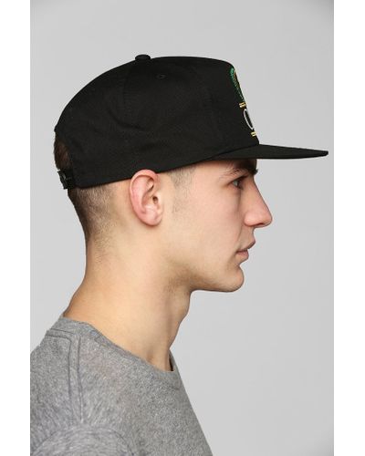 Obey Emperors Embroidered Snapback Hat in Black for Men - Lyst