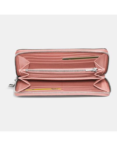 coach women's accordion zip wallet