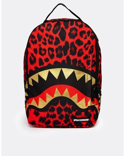 red shark backpack
