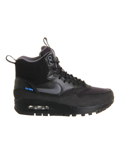Nike Air Max 1 Mid Sneakerboots Wmns in Black | Lyst