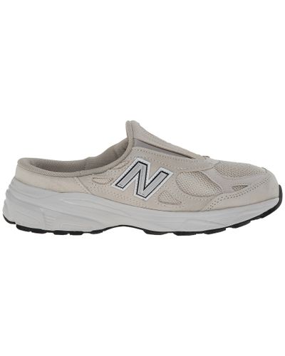 New Balance Leather 990v3 Slip On in 