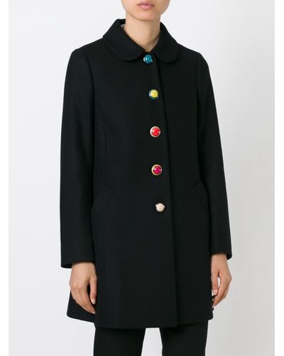 red wool coat peter pan collar