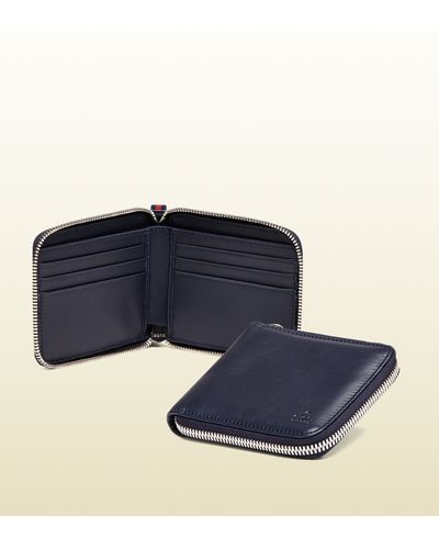 leather zip around wallet gucci
