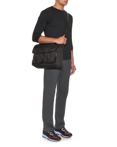 gucci nylon messenger bolsa