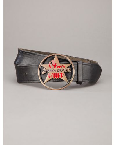Jean Paul Gaultier Leather Belt in Black (Brown) for Men - Lyst