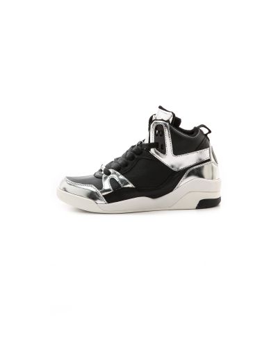 DKNY Cleo High Top Sneakers - Black/Silver - Lyst