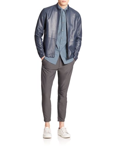 theory stand collar jacket