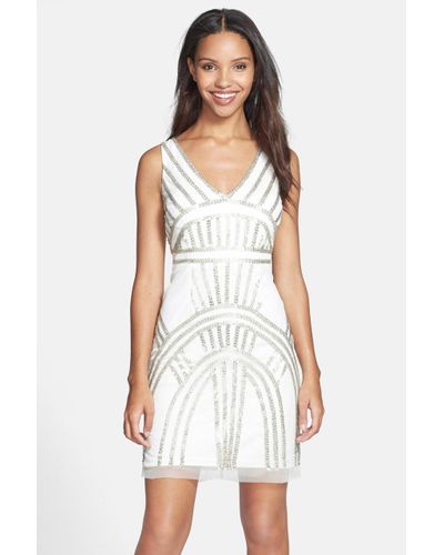Adrianna Papell Beaded Cutout Back 