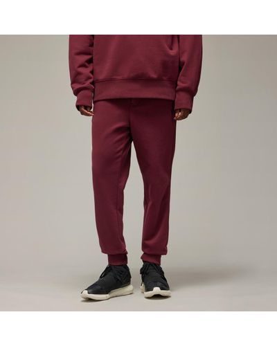 adidas Y-3 French Terry Cuffed Joggers - Red