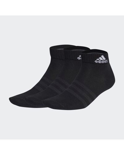 adidas Thin And Light Ankle Socks 3 Pairs - Black