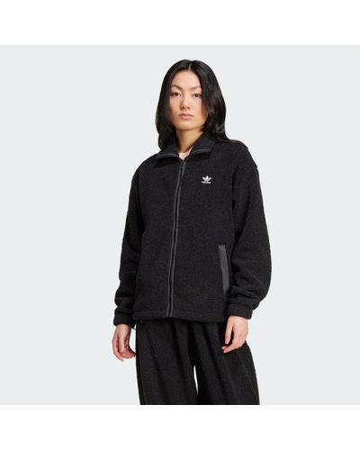 adidas Originals Teddy Fleece Full-Zip Jacket - Black