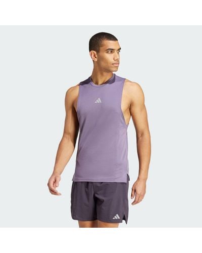 adidas Originals Designed For Training Workout Heat.rdy Tank Top - Purple