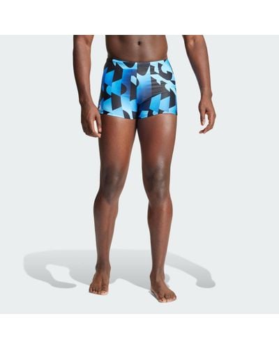adidas Allover Print Swim Boxers - Blue