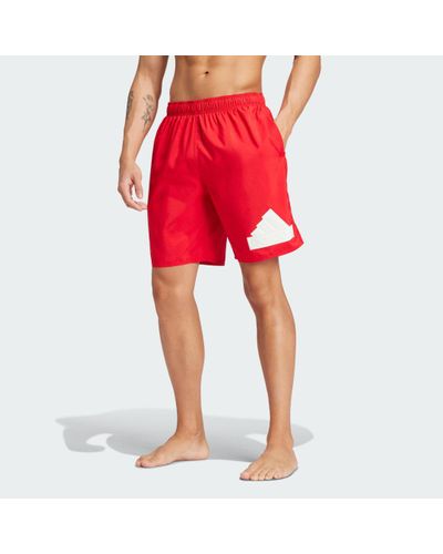 adidas Logo Clx Swim Shorts - Red