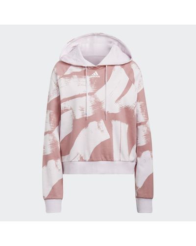adidas Essentials Print Relaxed Hoodie - Pink
