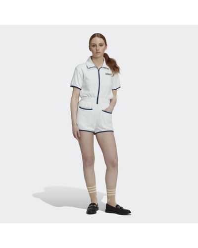 adidas Towel-terry Short Romper - Wit