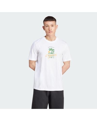 adidas Originals Leisure League Logo T-Shirt - White