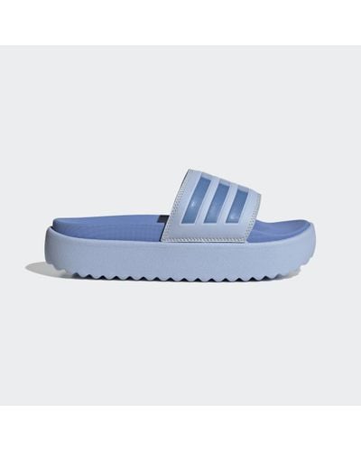 adidas Originals Adilette Platform Slides - Blue