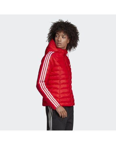 adidas Synthetic Slim Jacket in Scarlet (Red) - Lyst