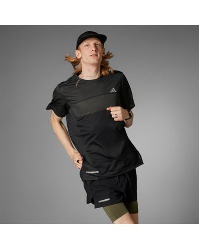 adidas Ultimate Heat.Rdy Engineered Running T-Shirt - Black