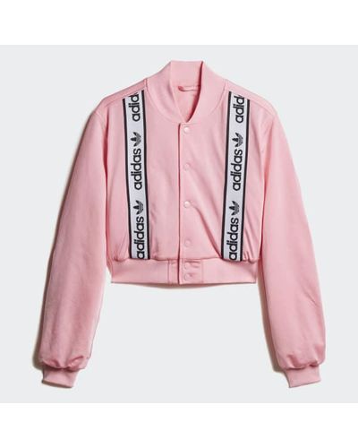 pink adidas bomber jacket