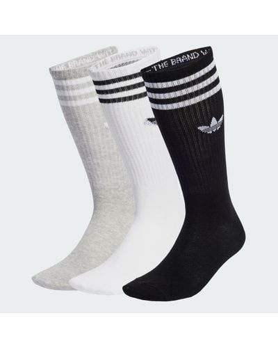 adidas Solid Crew Socks 3 Pairs - Black