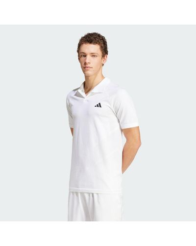 adidas Tennis Pro Seamless Aeroready Freelift Polo Shirt - White