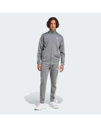 adidas Sportswear Small Logo Tricot Colorblock Track Suit - Grey