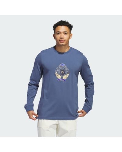 adidas Go-to Crest Graphic Long Sleeve T-shirt - Blue