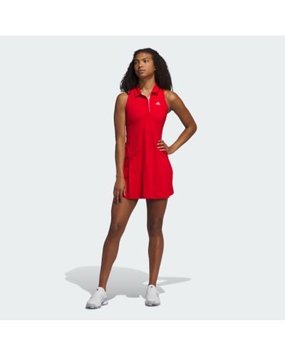 adidas #39;S Ultimate365 Tour Pleated Dress - Red