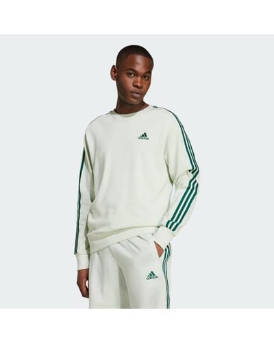 adidas Essentials French Terry 3-Stripes Sweatshirt - Green