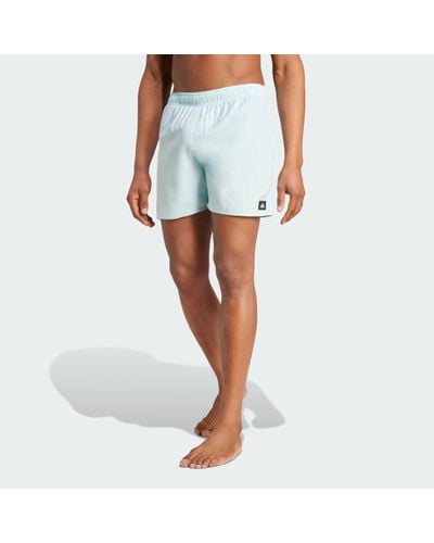 adidas Solid Clx Short-Length Swim Shorts - Blue